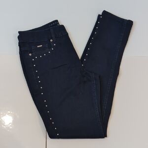 Carreli Navy Blue Studded Jeans Sarah Fit